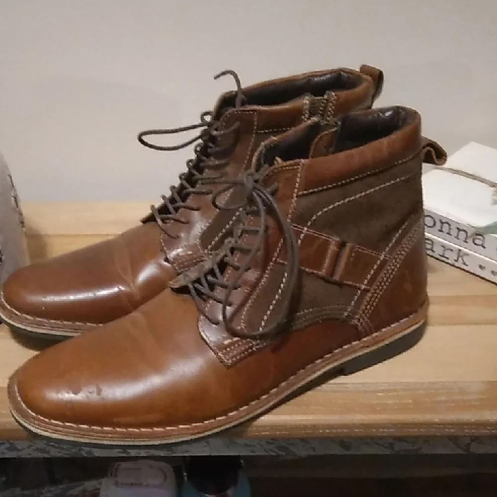 Men's Steve Madden Leather Chukka Lace-Up Boots
